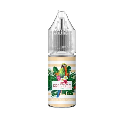Flacon de e-liquide Prestige Fruits Abricot Pêche Ananas Salt 10ml, design tropical Flacon de e-liquide Prestige Fruits Abricot Pêche Ananas Salt 10ml, design tropical