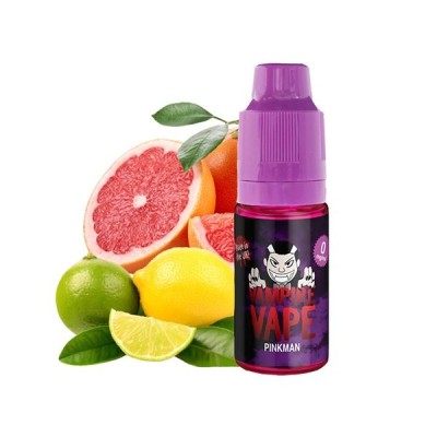 Flacon de e-liquide Pinkman Vampire Vape avec fruits frais : pamplemousse, citron, citron vert Flacon de e-liquide Pinkman Vampire Vape avec fruits frais : pamplemousse, citron, citron vert