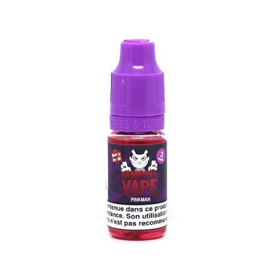 Flacon de e-liquide Pinkman 10ml de Vampire Vape, couleur violette et rouge Flacon de e-liquide Pinkman 10ml de Vampire Vape, couleur violette et rouge