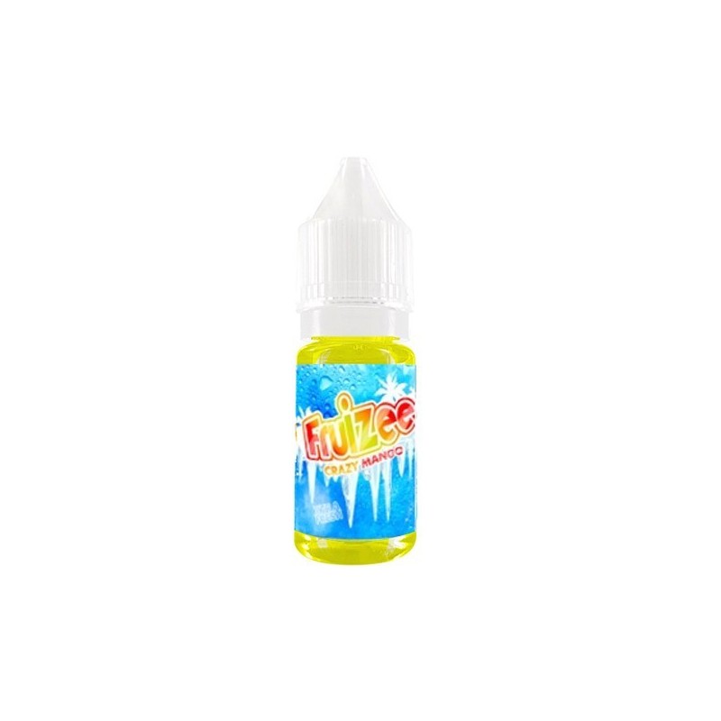 Flacon de e-liquide Crazy Mango Fruizee 10ml, marque eLiquid France, couleur jaune vif