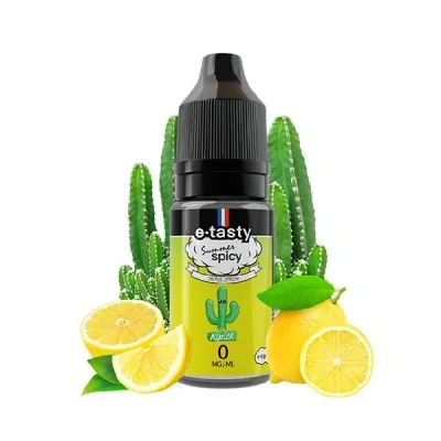 E-liquide Kipick Summer Spicy 10ml e.Tasty, saveur citron cactus, flacon et ingrédients