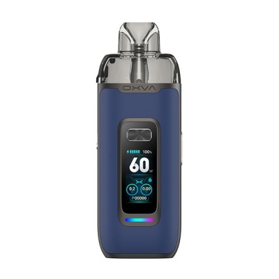 Kit OXVA VPrime bleu avec écran numérique et pod transparent, cigarette électronique Kit OXVA VPrime bleu avec écran numérique et pod transparent, cigarette électronique