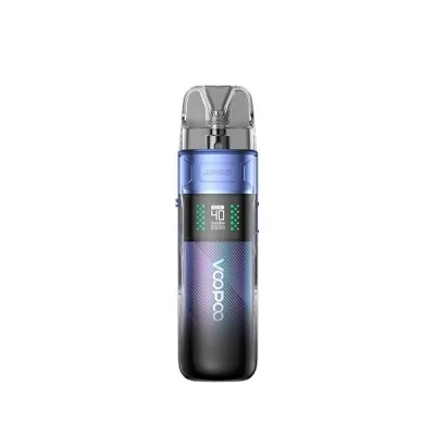 Kit Pod Argus E40 1800mAh Voopoo, cigarette électronique bleue et noire cylindrique