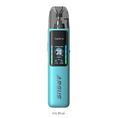 Kit Pod Argus G2 1000mAh Voopoo bleu clair avec écran LED et embout noir