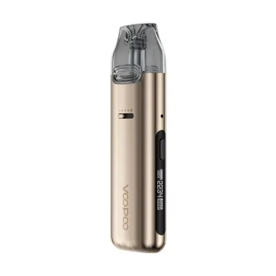 Kit Pod Vmate Pro 900mAh Voopoo, cigarette électronique or et gris avec écran LED