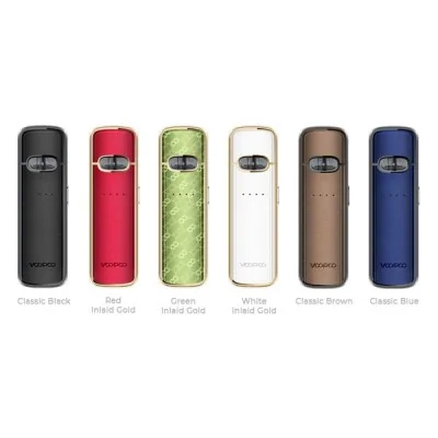 Kit Pod Vmate E Voopoo en 6 couleurs: noir, rouge, vert, blanc, marron et bleu