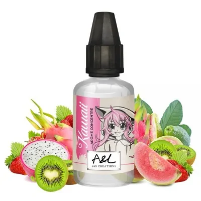 Concentré Kawaii 30ml avec fruits exotiques et illustration manga pour e-liquide