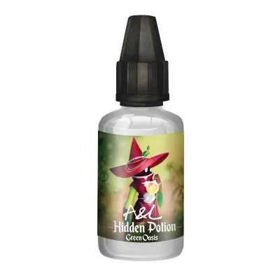 Flacon de concentré Hidden Potion Green Oasis 30ml avec illustration de sorcière rose