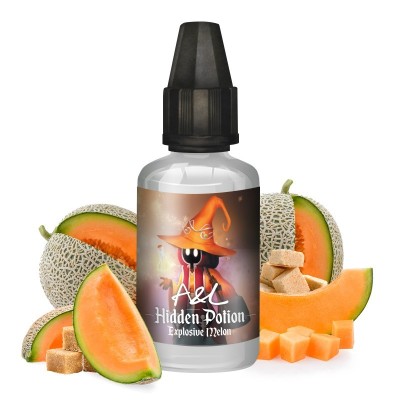 Concentré Explosive Melon Hidden Potion 30ml avec fruits melon et flacon d'arôme