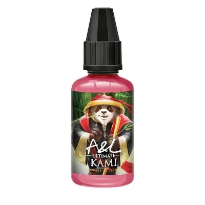 Flacon rose de concentré Kami Sweet Edition Ultimate 30ml avec panda en kimono sur l'étiquette