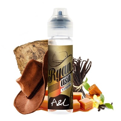 E-liquide Ryan USA 50ml avec arômes de tabac, caramel, vanille et pain d'épices