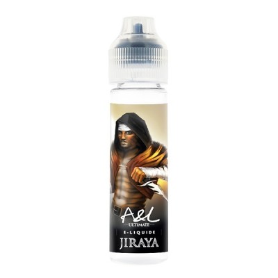 E-liquide Jiraya 50ml Ultimate Île Flottante Caramel avec illustration d'un guerrier