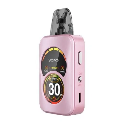 Kit Pod Argus A 1100mAh Voopoo rose avec écran digital et batterie intégrée