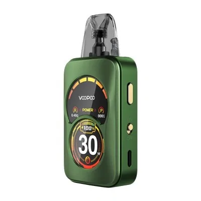 Kit Pod Argus A 1100mAh Voopoo vert avec écran coloré, compact et élégant