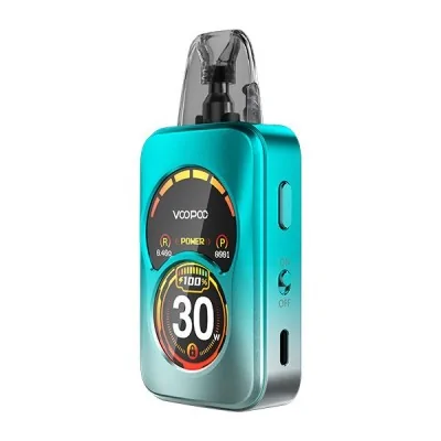 Kit Pod Argus A 1100mAh Voopoo turquoise avec écran circulaire et réservoir transparent