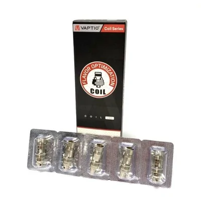 Résistances Vaptio Cosmo C5 1.0 ohm, pack de 5, boîte et blister de coils pour e-cigarette