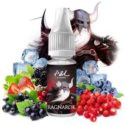E-liquide fruité Ragnarok avec berries, glace et illustration viking, arôme A&L 10ml E-liquide fruité Ragnarok avec berries, glace et illustration viking, arôme A&L 10ml