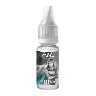 Flacon e-liquide A&L Ultimate Shiva 10ml, image fantastique d'une femme aux cheveux bleus Flacon e-liquide A&L Ultimate Shiva 10ml, image fantastique d'une femme aux cheveux bleus