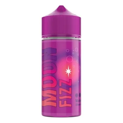 Bouteille de e-liquide Moon Fizz Midnight Swim 50ml, couleur violette avec logo coloré Bouteille de e-liquide Moon Fizz Midnight Swim 50ml, couleur violette avec logo coloré