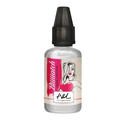 Concentré Biiiiiatch 30ml Les Créations - Arômes et Liquides, flacon avec étiquette rose