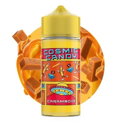 Flacon Caramboïd Cosmic Candy avec caramel et bonbons, saveur e-liquide gourmande Flacon Caramboïd Cosmic Candy avec caramel et bonbons, saveur e-liquide gourmande