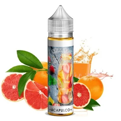 E-liquide Acapulco 50ml Millésime avec agrumes, splash de jus et feuilles vertes E-liquide Acapulco 50ml Millésime avec agrumes, splash de jus et feuilles vertes