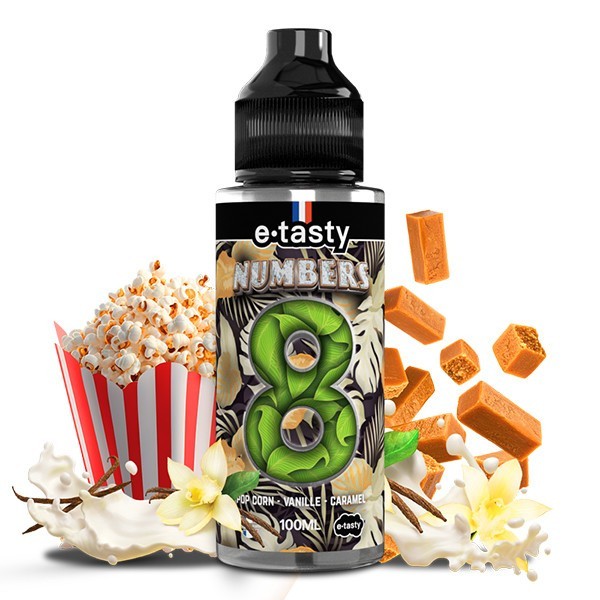Numbers 8 E-liquide Pop Corn Vanille Caramel 100ml