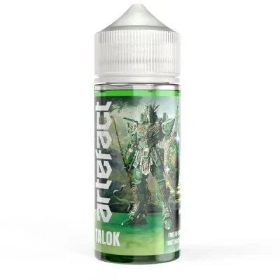 Flacon e-liquide Talok 100ml Artefact par Le French Liquide, design vert avec robot