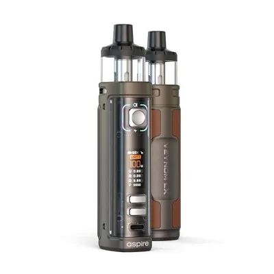 Kit Pod Veynom LX Aspire 3200mAh, cigarette électronique modulaire gris et marron