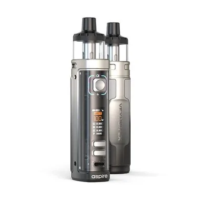 Kit Pod Veynom LX Aspire 3200mAh, cigarette électronique moderne en métal gris et noir