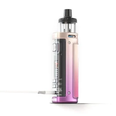 Kit Pod Veynom LX 3200mAh Aspire, dégradé rose et blanc, réservoir transparent, design élégant