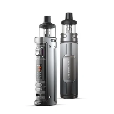 Kit Pod Veynom EX 100W Aspire, cigarette électronique grise avec réservoir transparent Kit Pod Veynom EX 100W Aspire, cigarette électronique grise avec réservoir transparent