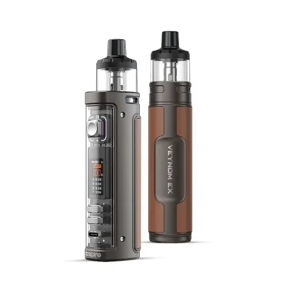 Kit Pod Veynom EX 100W Aspire, deux modèles, gris et marron, cigarettes électroniques Kit Pod Veynom EX 100W Aspire, deux modèles, gris et marron, cigarettes électroniques