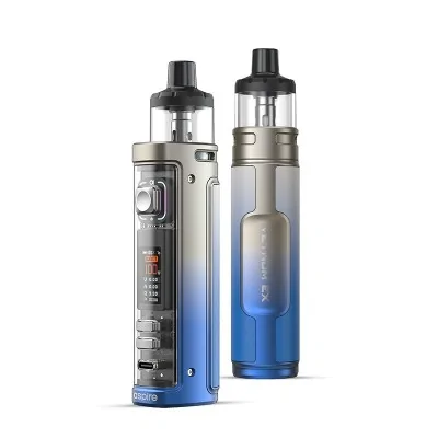 Kit Pod Veynom EX 100W Aspire, deux modèles, design élégant dégradé bleu et argenté Kit Pod Veynom EX 100W Aspire, deux modèles, design élégant dégradé bleu et argenté