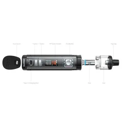 Kit Pod Veynom EX 100W Aspire, cigarette électronique avec composants détaillés Kit Pod Veynom EX 100W Aspire, cigarette électronique avec composants détaillés
