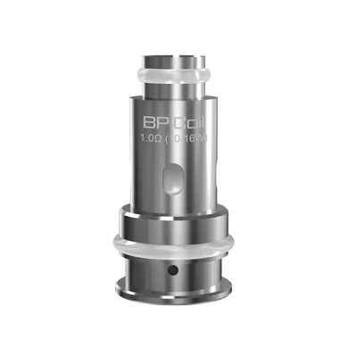 Résistance BP Aspire en métal gris, avec inscriptions techniques visibles sur le corps Résistance BP Aspire en métal gris, avec inscriptions techniques visibles sur le corps