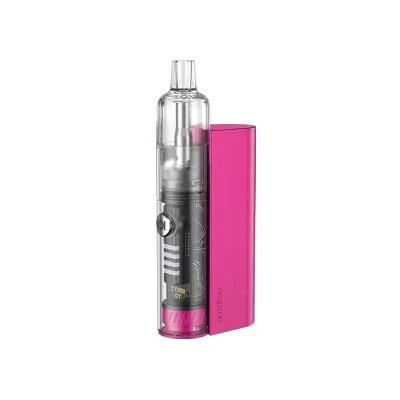 Kit Pod Cyber GT 2400mAh rose et transparent, cigarette électronique rechargeable compacte