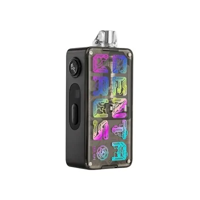 Kit Pod Centaurus B60 AIO Lost Vape, noir avec motifs colorés, bouton et écran