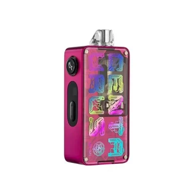 Kit Pod Centaurus B60 AIO rose de Lost Vape avec façade transparente et motifs colorés