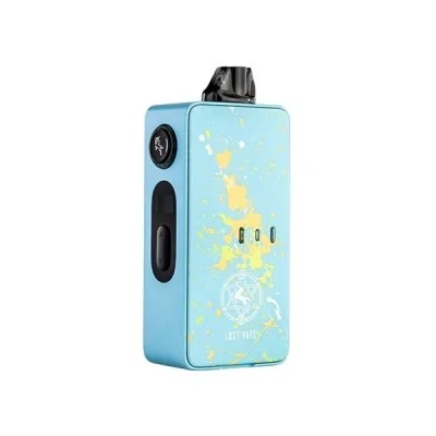 Kit Pod Centaurus B60 AIO Lost Vape bleu ciel avec motifs dorés, design élégant