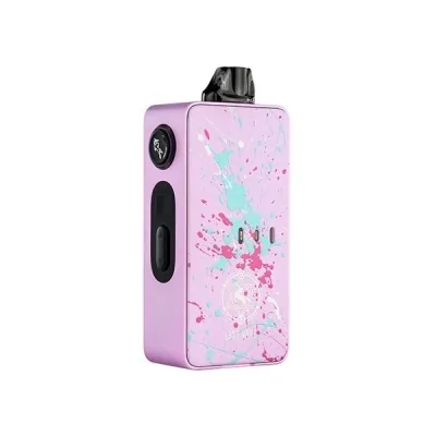 Kit Pod Centaurus B60 AIO Lost Vape rose avec motif éclaboussures bleu et rouge