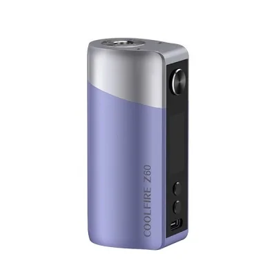 Box mod Coolfire Z60 Innokin, couleur argent et violet, avec port USB et batterie 18650 Box mod Coolfire Z60 Innokin, couleur argent et violet, avec port USB et batterie 18650