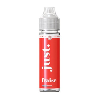 E-liquide Fraise Just 50ml de Secrets Lab, flacon rouge et blanc, saveur fruitée