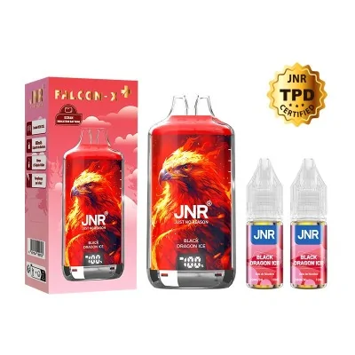 Liquide pour cigarette électronique JNR avec packaging et boîtes, saveur fruits rouges