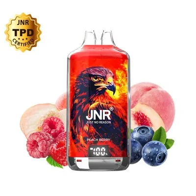 Bouteille JNR Peach Berry avec aigle, fruits rouges et myrtilles, badge doré TPD Bouteille JNR Peach Berry avec aigle, fruits rouges et myrtilles, badge doré TPD