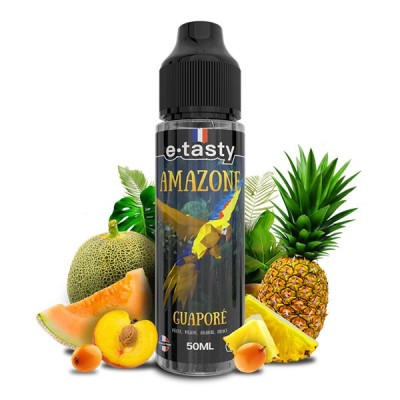 E-liquide Guaporé Amazone 50ml e.Tasty avec fruits exotiques ananas melon pêche E-liquide Guaporé Amazone 50ml e.Tasty avec fruits exotiques ananas melon pêche