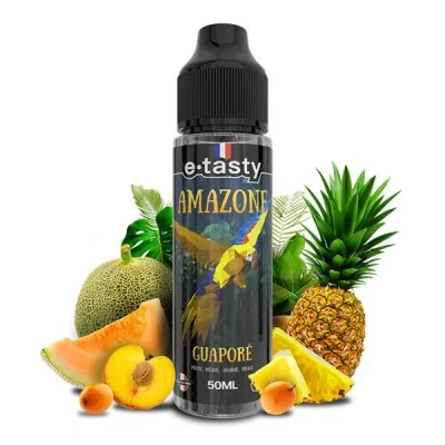 E-liquide Guaporé Amazone 50ml e.Tasty avec fruits exotiques ananas melon pêche