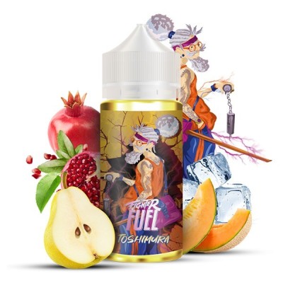 E-liquide Toshimura Fighter Fuel 100ml avec fruits et personnage manga sur le flacon