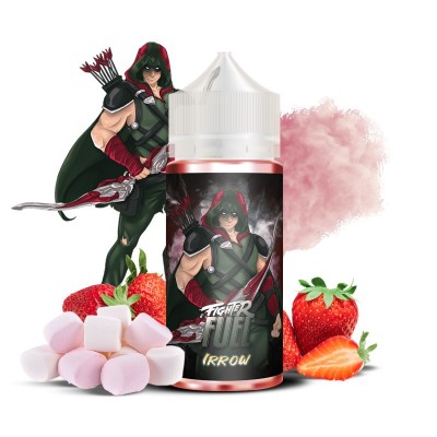 E-liquide Irrow 100ml Fighter Fuel avec arômes fraise, guimauve et illustration d'archer E-liquide Irrow 100ml Fighter Fuel avec arômes fraise, guimauve et illustration d'archer