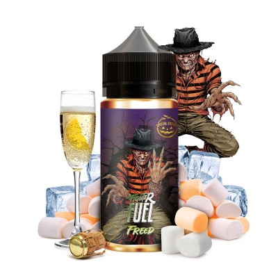 E-liquide Freed Fighter Fuel 100ml avec champagne, glaçons et design effrayant E-liquide Freed Fighter Fuel 100ml avec champagne, glaçons et design effrayant
